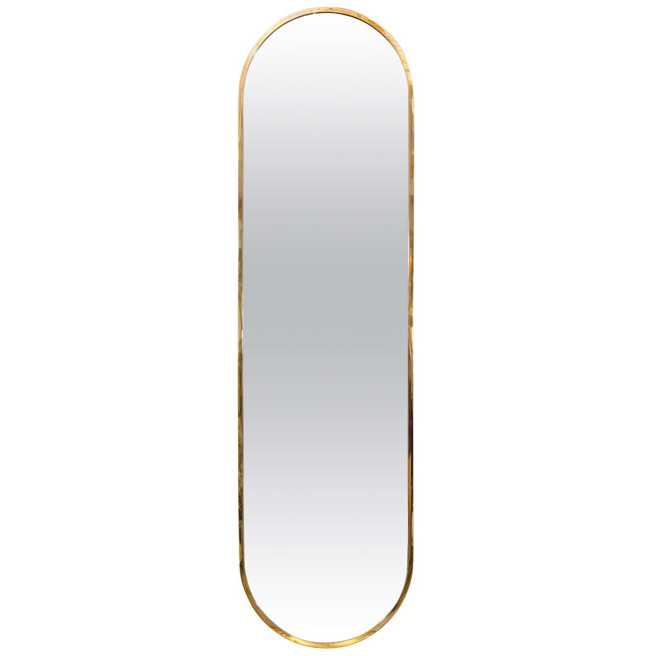 Brass Oval Mirror For Sale at 1stdibs