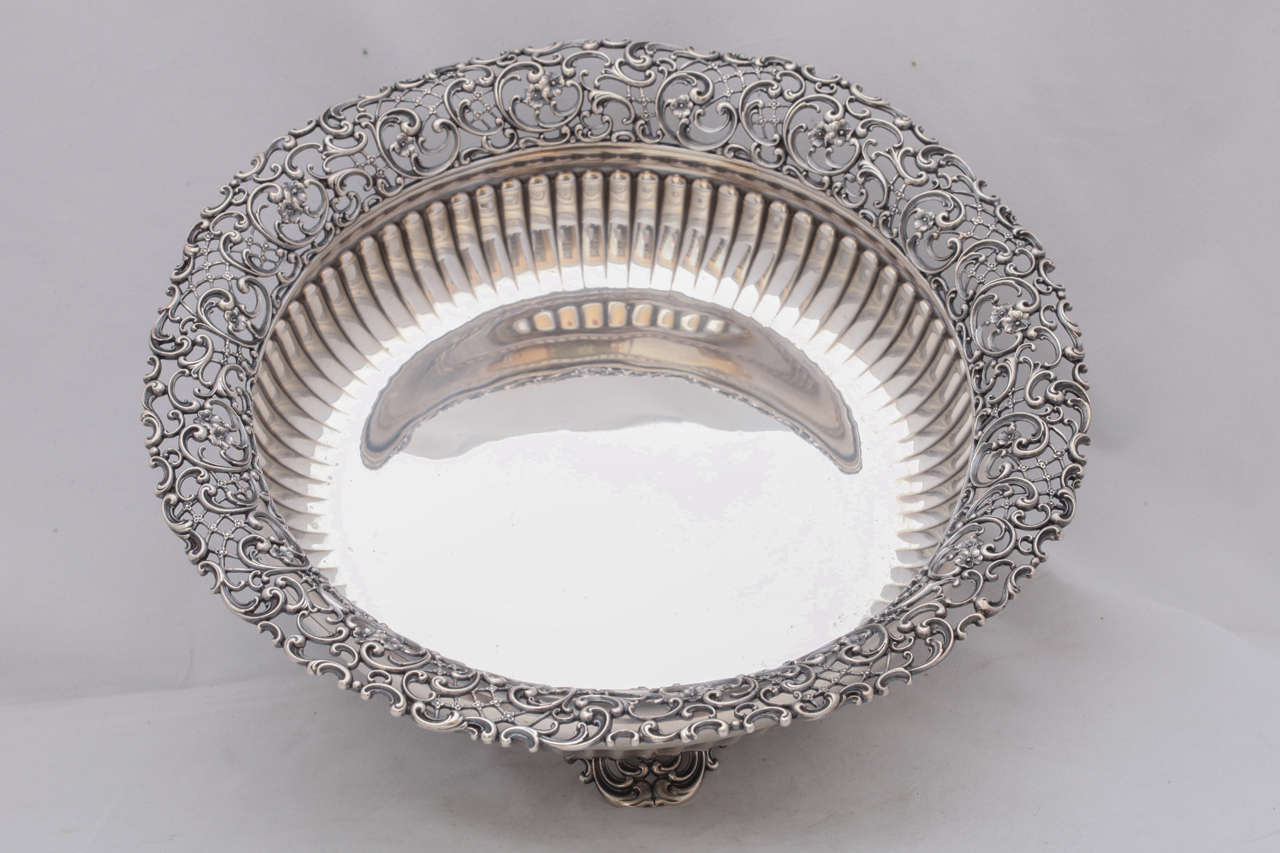 19th Century Sterling Silver Victorian Footed Centrepiece Bowl For Sale