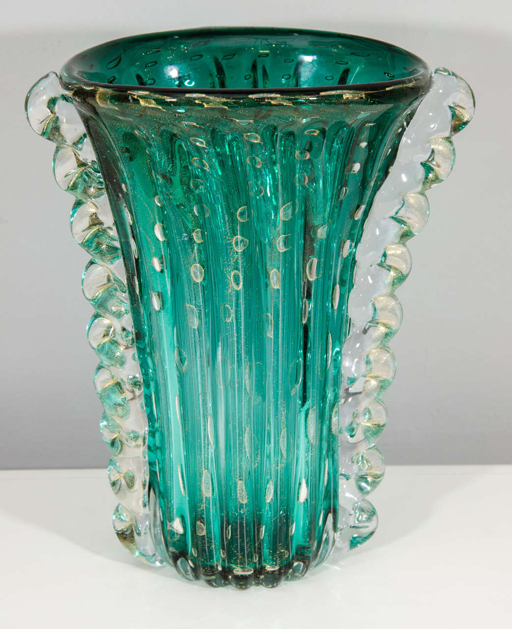 Signed Barovier & Toso Murano Glass Vase.