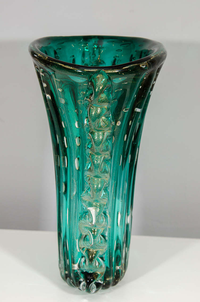 Italian Signed Barovier & Toso Murano Glass Vase