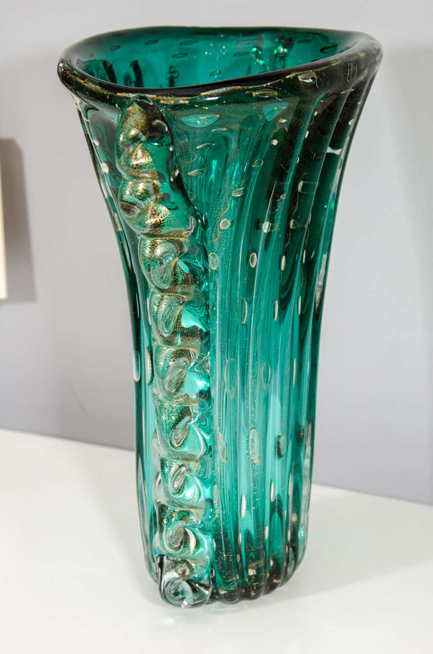 Signed Barovier & Toso Murano Glass Vase In Excellent Condition In New York, NY