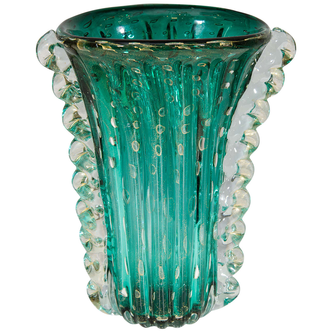 Signed Barovier and Toso Murano Glass Vase at 1stDibs