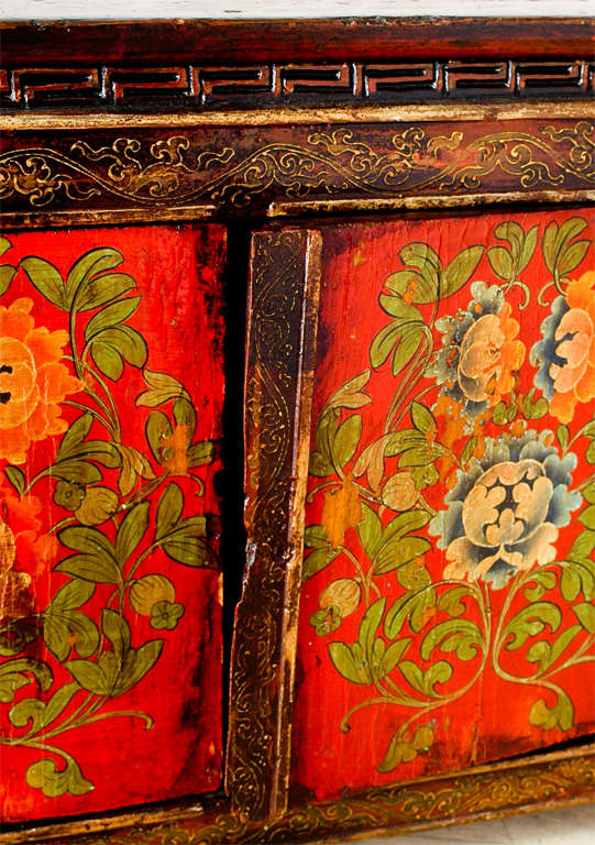 19th Century Tibetan Low Cabinet