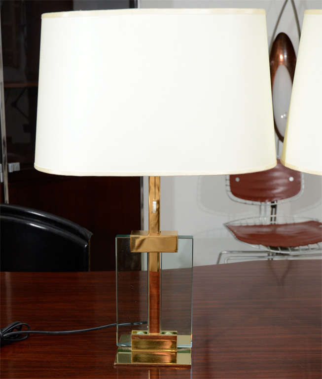 Italian Pair of Lamps by Fontana Arte, circa 1980 For Sale