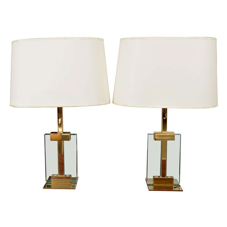 Pair of Lamps by Fontana Arte, circa 1980 For Sale