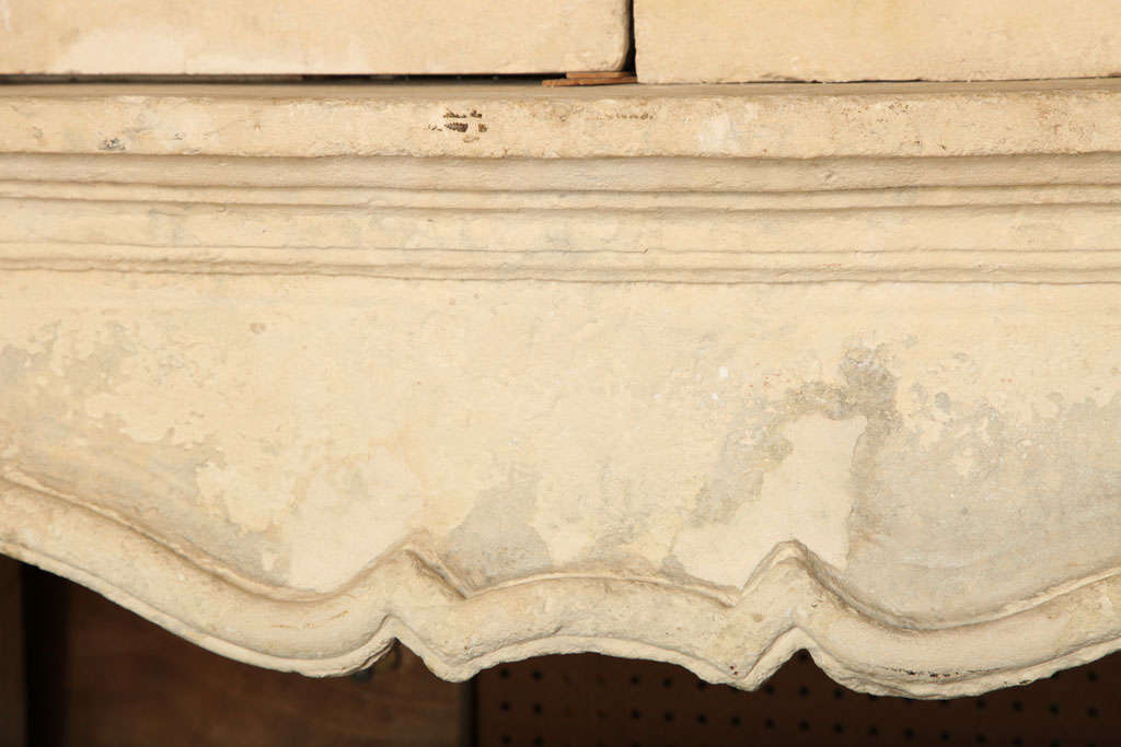 Stone Louis XV Fireplace Mantel / Chimney Breast