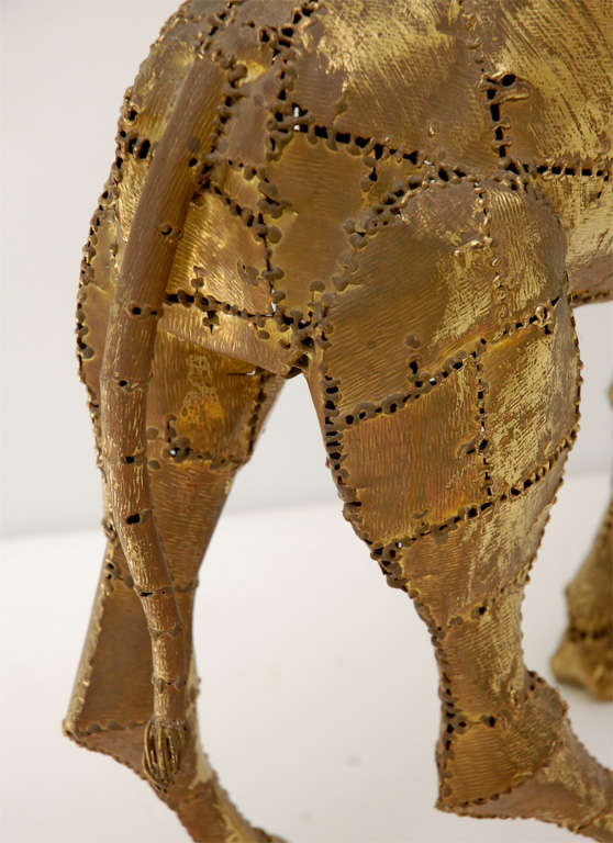 Pierced Brass Camel Sculpture 2