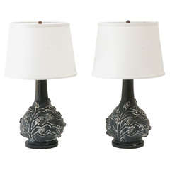Pair of Cast Plaster Table Lamps by William Haines
