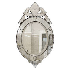 Antique Venetian Oval Mirror