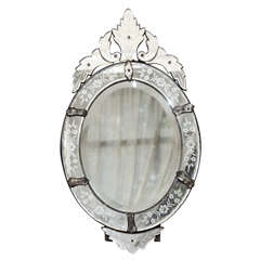 Antique Venetian Oval Mirror