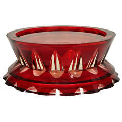 1990s Side Table in Red Plexiglass