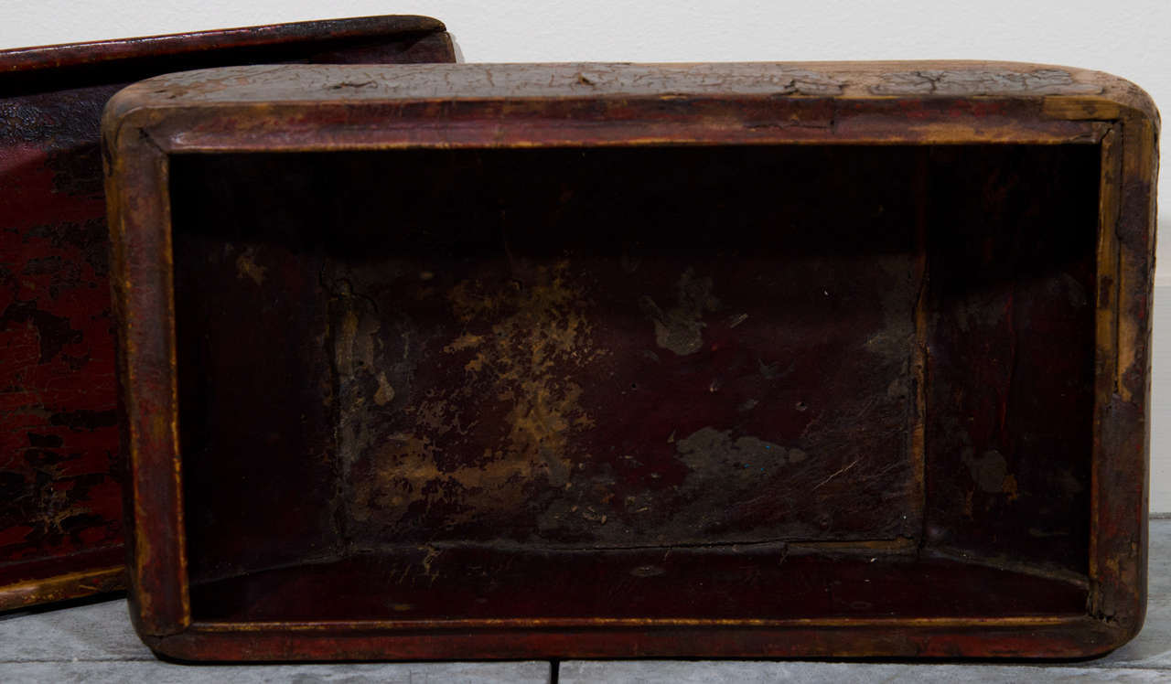19th Century Lacquered Storage Box, c.1850 For Sale