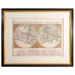 Mercator's Double Hemisphere World Map