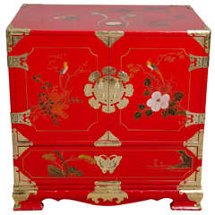 Chinese Lacquered and Painted Cabinet