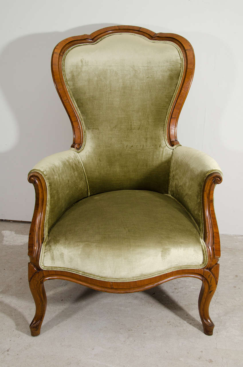 19th c. Italian Rosewood Bergeres