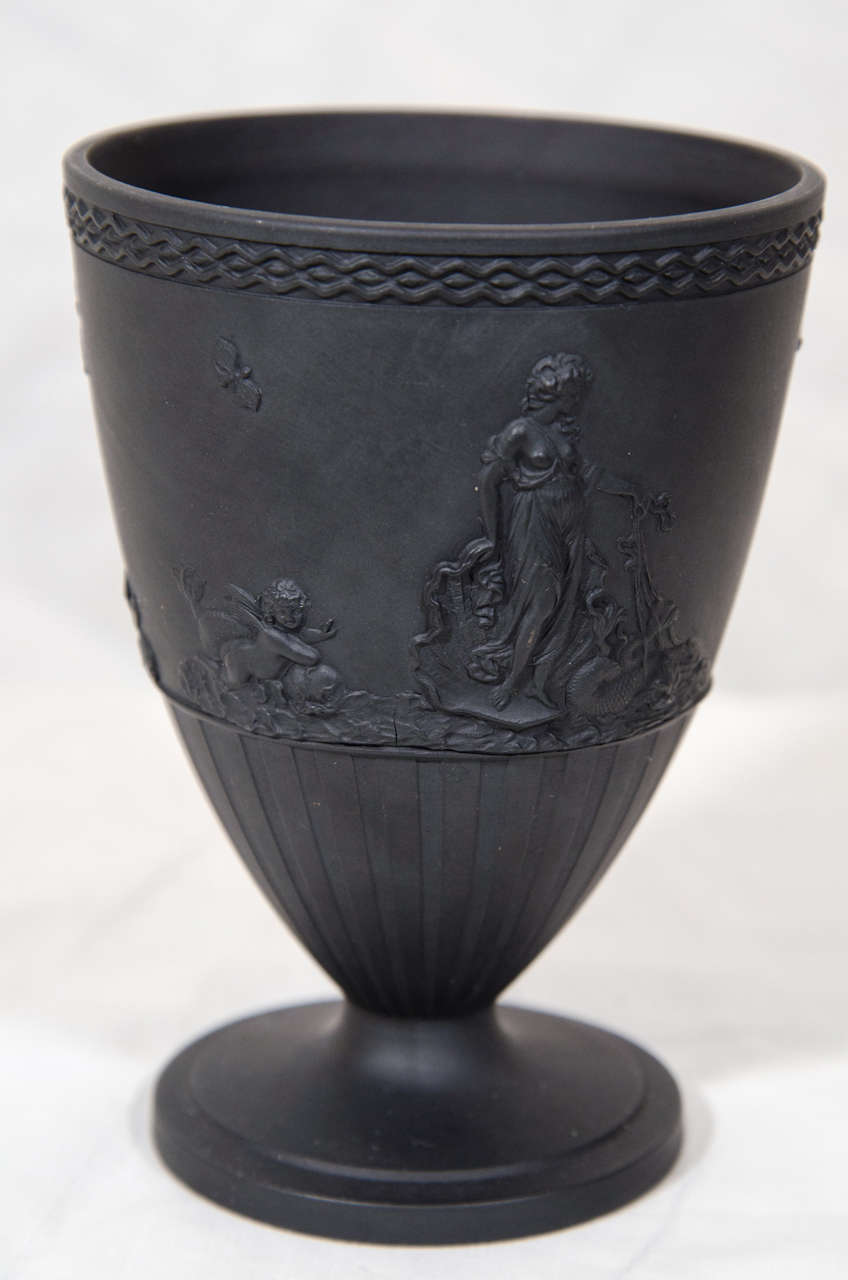 British An 18th Century Black Basalt Footed Cup