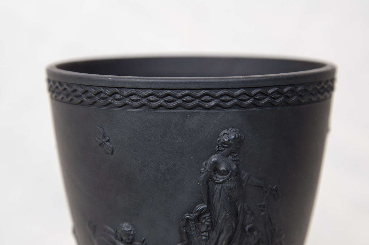 19th Century An 18th Century Black Basalt Footed Cup