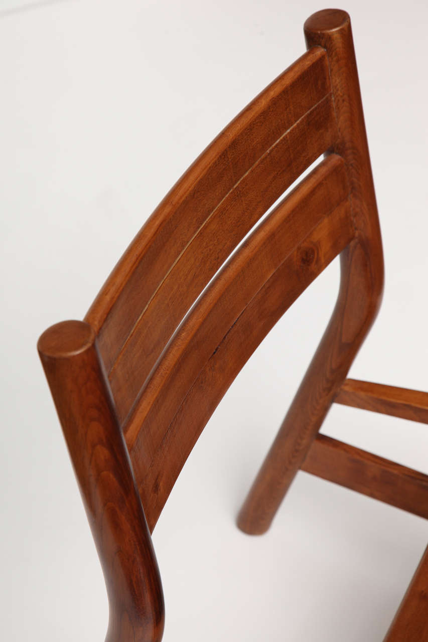 20th Century Pierre Gautier-Delaye, Pair of oak lounge chairs, France, c. 1950