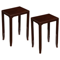 Maison Leleu, Pair of Lacquered Side Tables, France, circa 1958 10