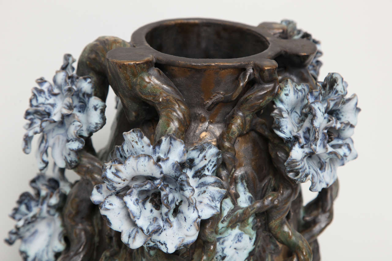 American Unique Glazed Porcelain Vase by Matthew Solomon