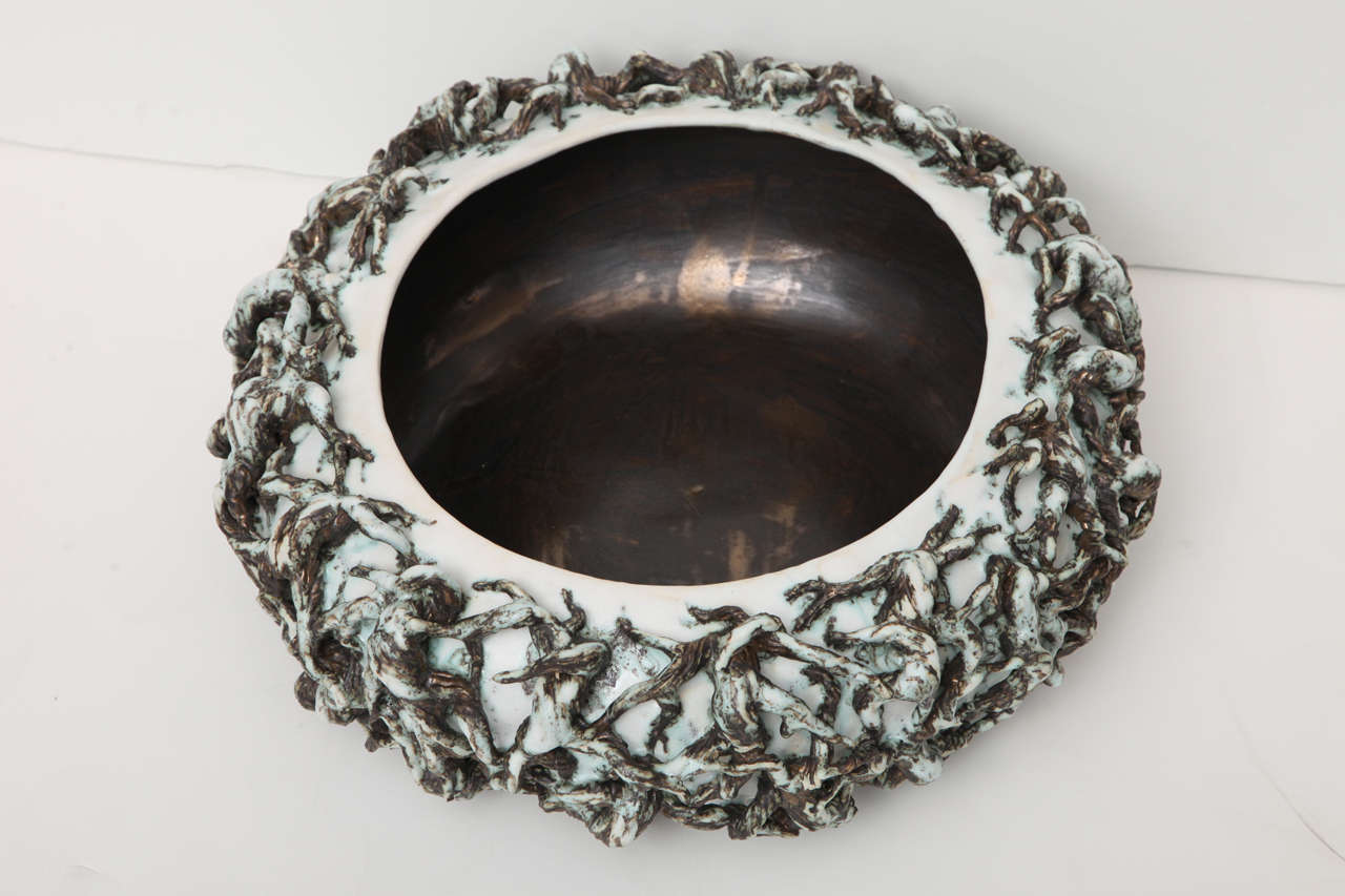 American Contemporary Glazed Porcelain Bowl by Matthew Solomon