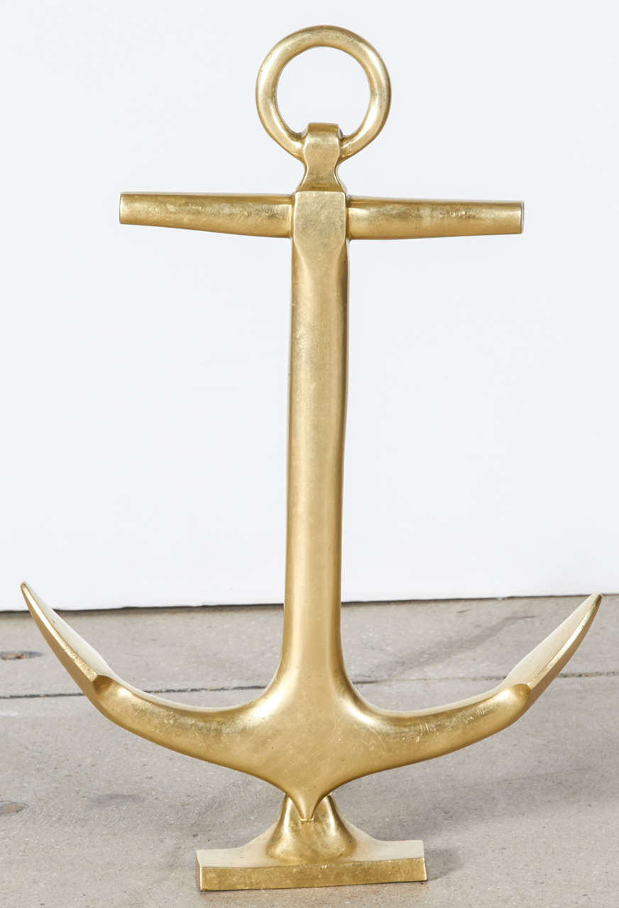brass anchor andirons