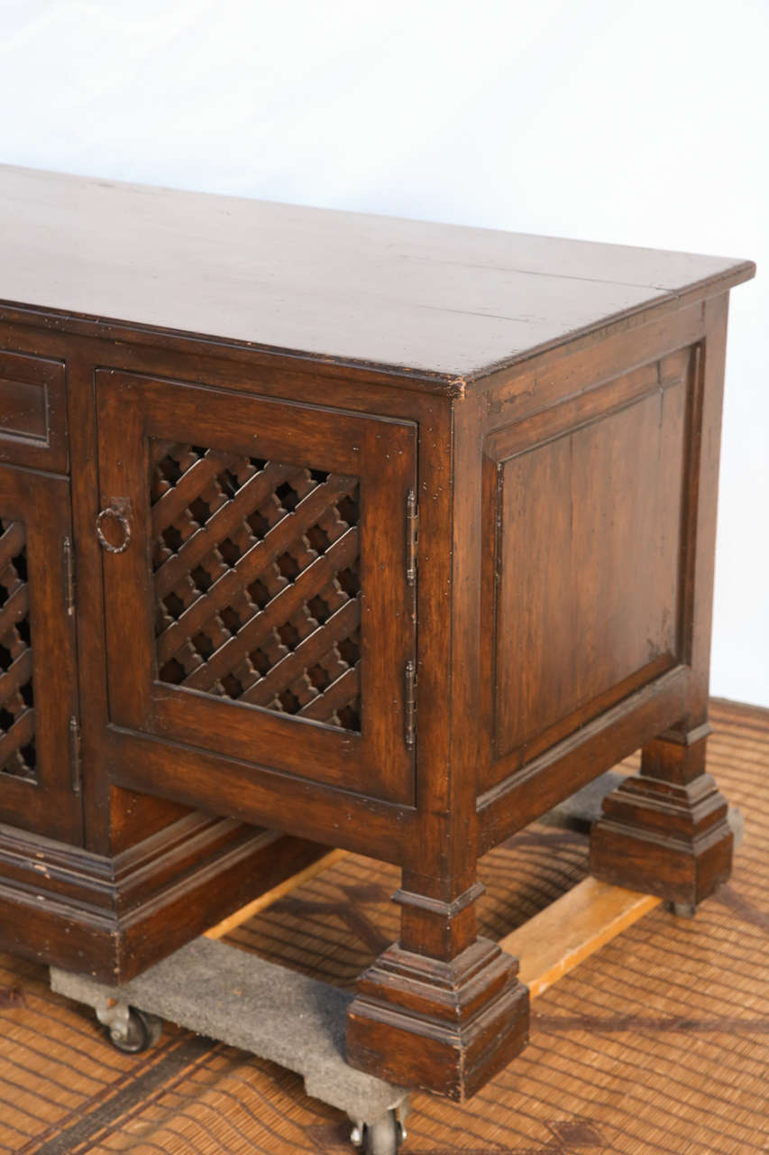 20th Century Moroccan Handcrafted Desk, Vanity or Dresser With Moorish Star Designs