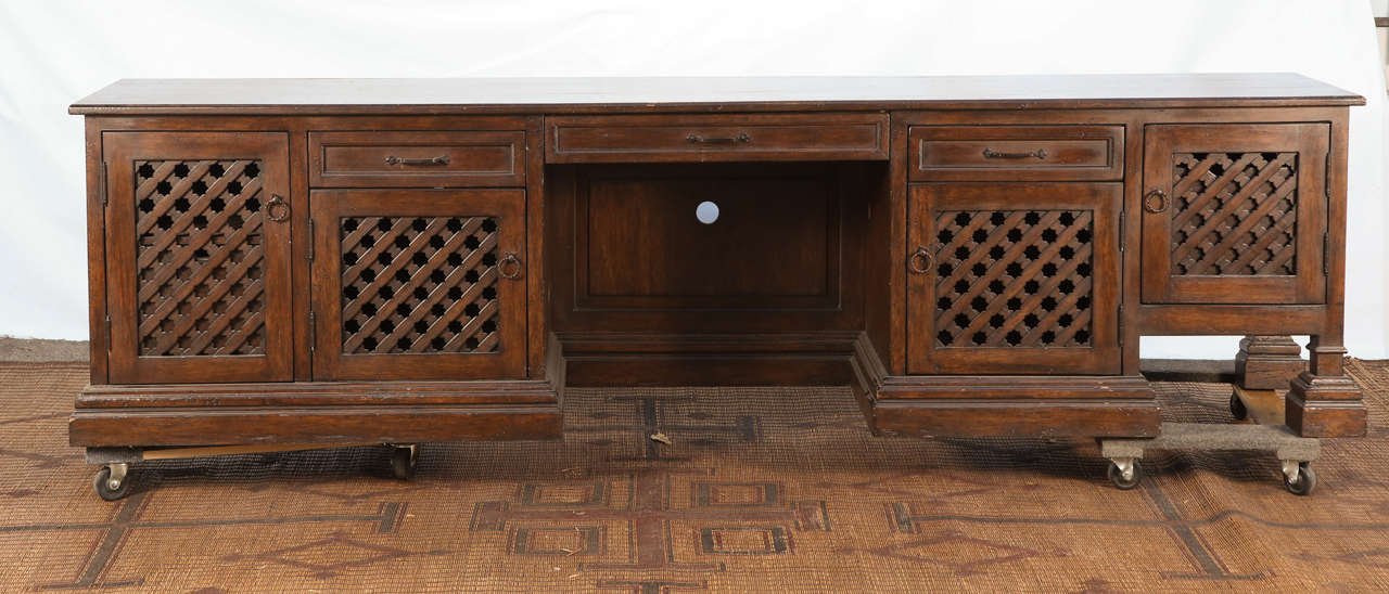 Moroccan Handcrafted Desk, Vanity or Dresser With Moorish Star Designs 1