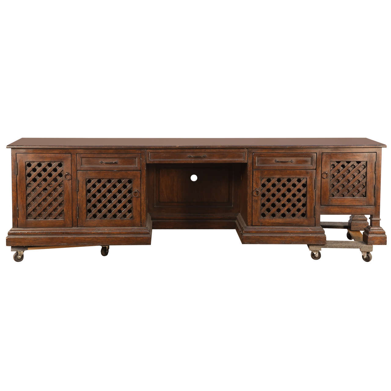 Moroccan Handcrafted Desk, Vanity or Dresser With Moorish Star Designs