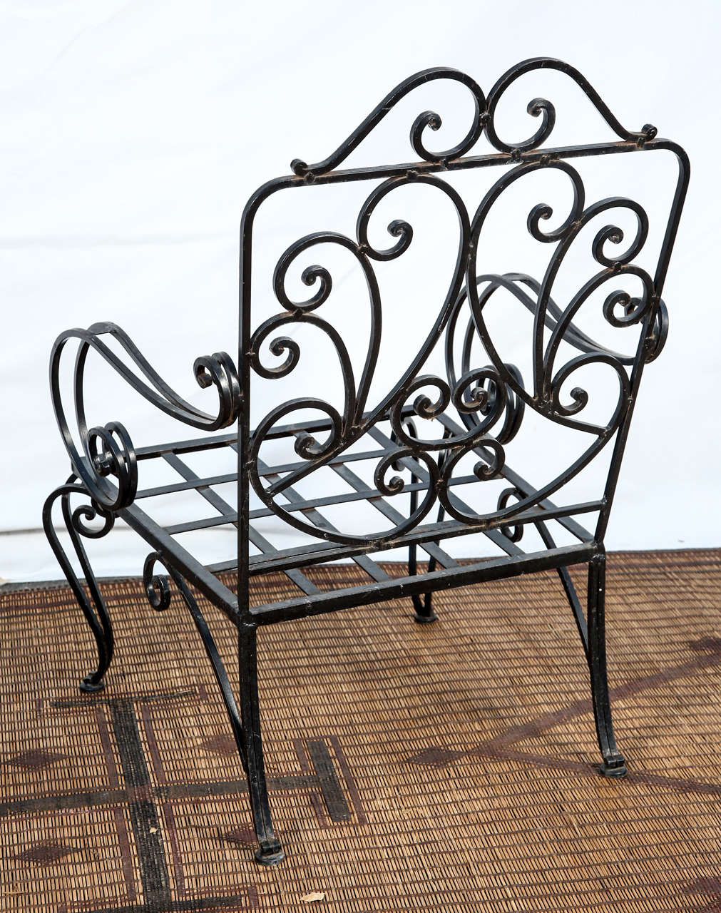 Mid-20th Century Pair of Iron French Armchairs in the style of J.C. Moreux