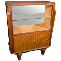 Art Deco Fine Rosewood & Sycamore Bar Cabinet Designed by Jules Leleu