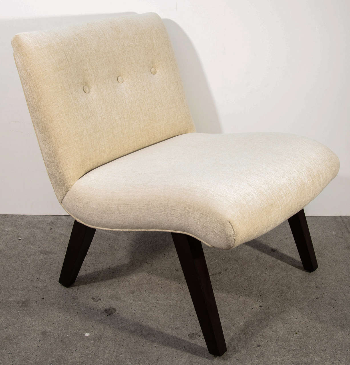 mid century modern slipper chair