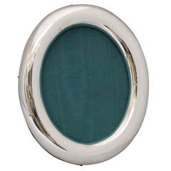 Large Sterling Silver Oval Picture Frame