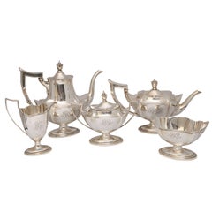 Sterling Silver Five-Piece "Plymouth" Tea/Coffee Set