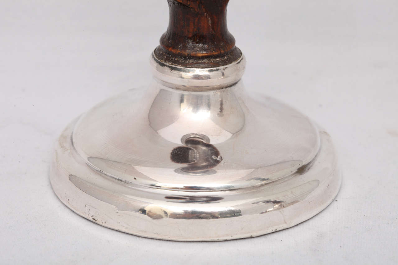 Jacobean Style Sterling Silver-Mounted Oak 
