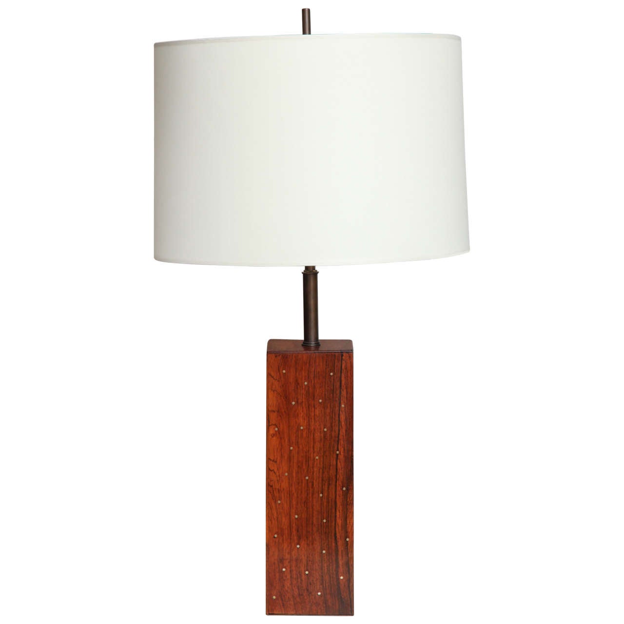 Rosewood Block Table Lamp