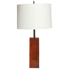 Rosewood Block Table Lamp