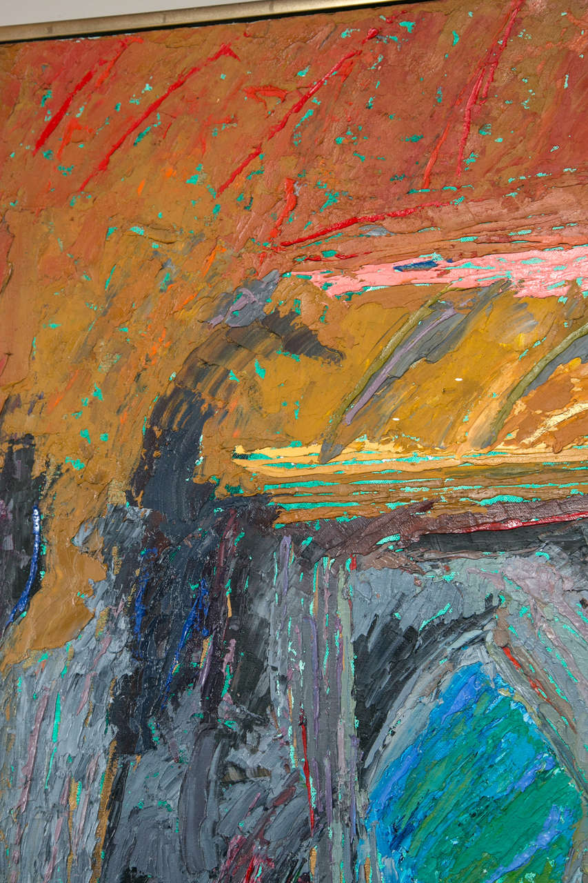 Mid-Century Modern Oil on Canvas by John McNamara, American