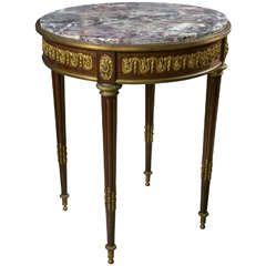 Linke Quality Marble-Top End or Side Table Linke Quality Marble-Top End or Side Table