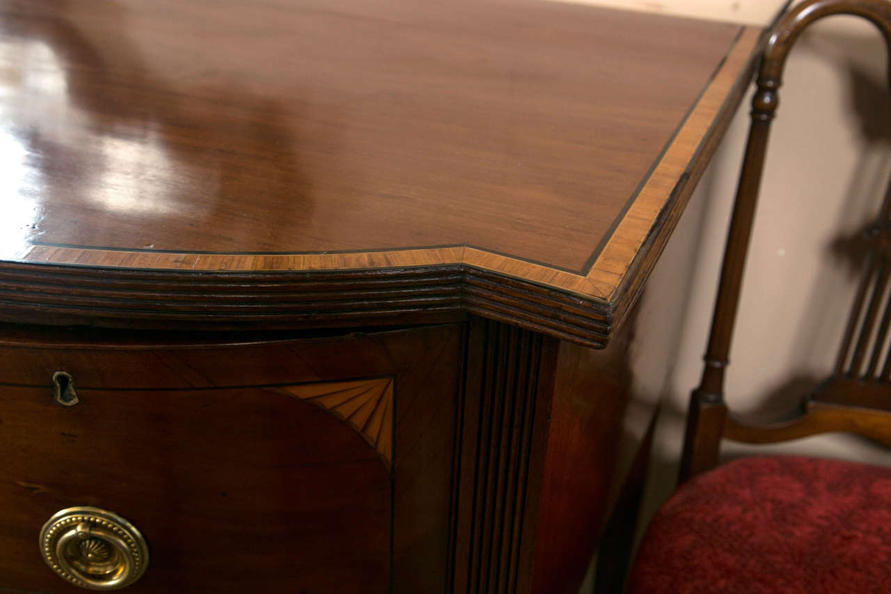 Fine 19th Century Mahogany Georgian Sideboard Buffet with Fan Inlay Detail 3