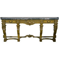 Monumental French Marble-Top Console or Sideboard