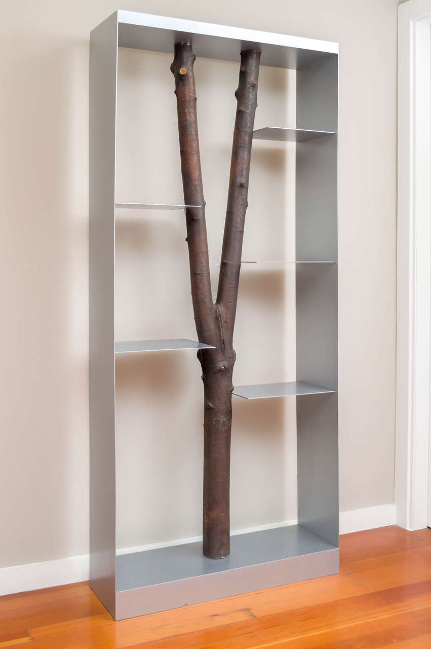 This Branzi bookcase is highly collectable, the last one selling in Paris for 33,000 Euros. Each of this limited edition pieces is made from a different tree.
In a Vitra Museum show.