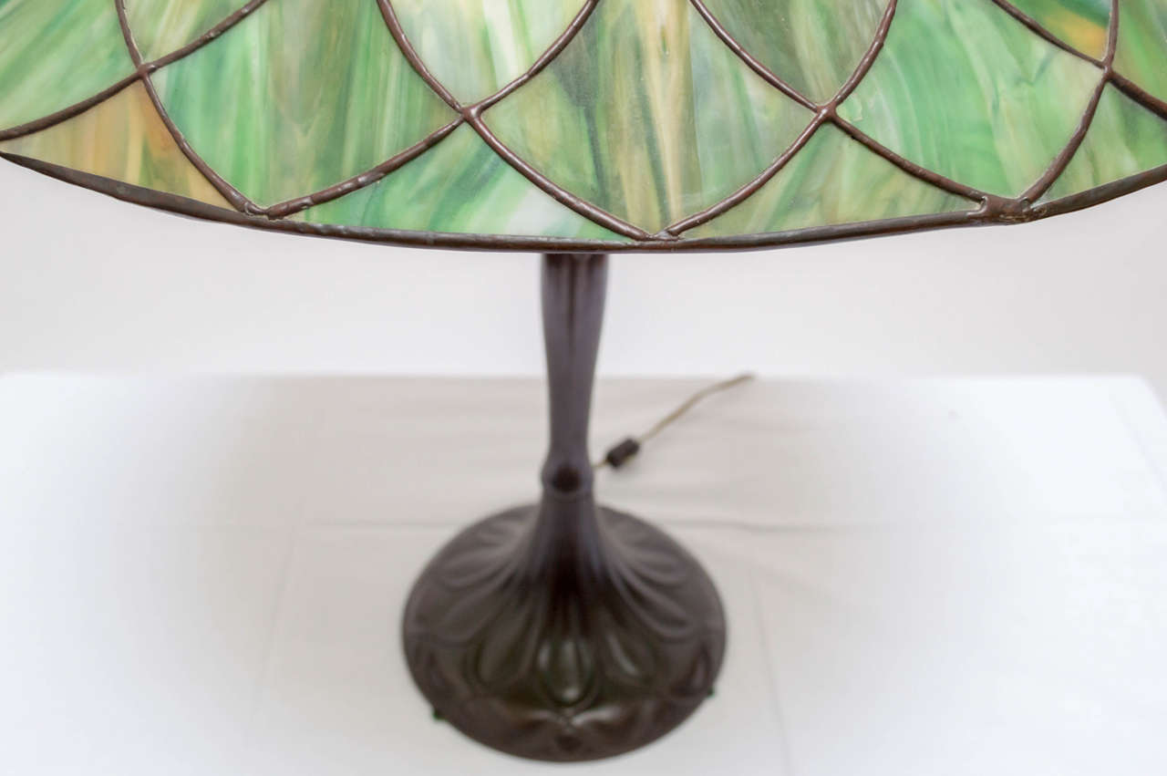 American Leaded Glass Lamp For Sale 2