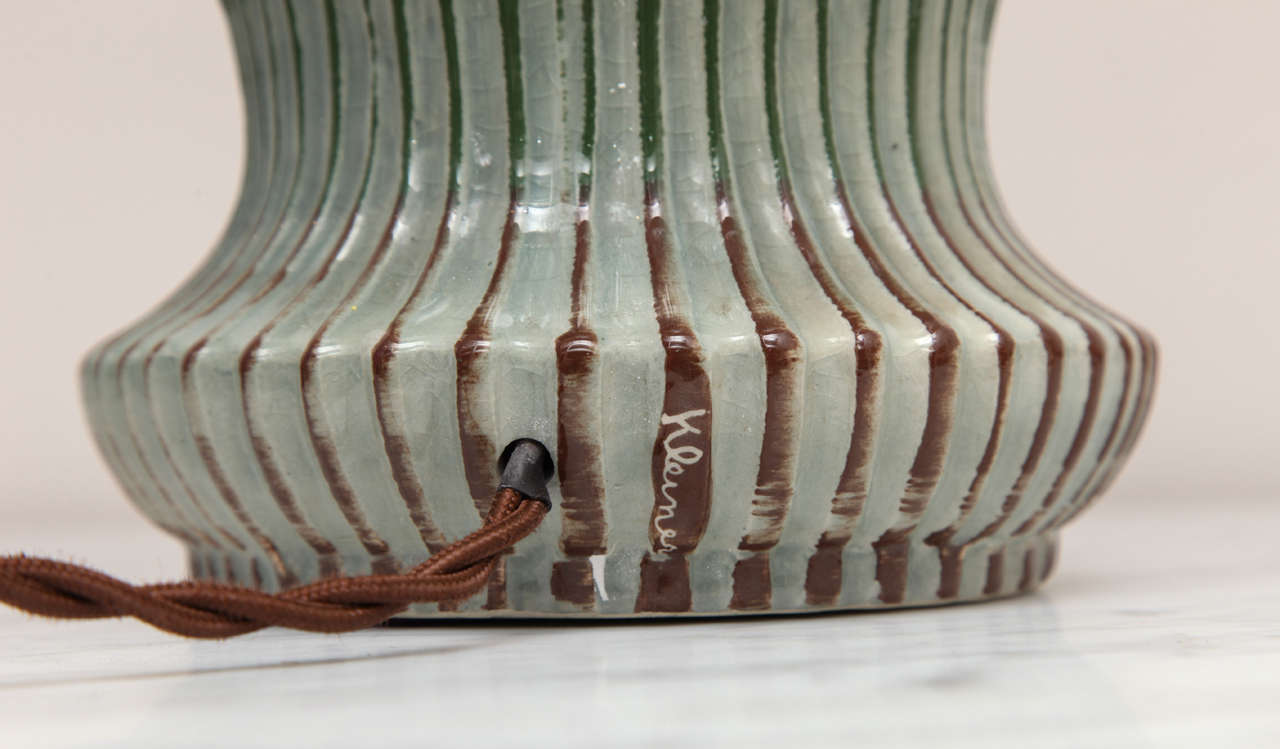 Mid-20th Century Unique Herman Kleiner Ceramic Table Lamp
