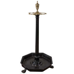 Antique 19th Century Coalbrookdale Cast Iron Brass Umbrella Stand