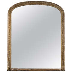 Antique 19th Century Large Gilt Overmantel Mirror