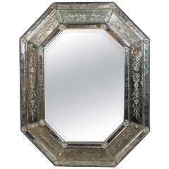 Etched Venetian Style Mirror