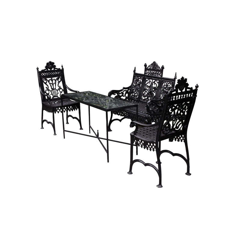 19th Century Cast Iron Garden Set at 1stDibs