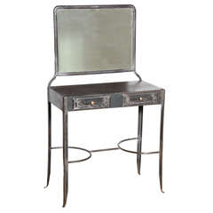 Antique rare Edwardian Vanity With Beveled Mirror