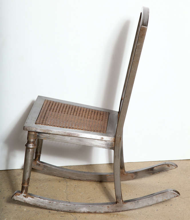 20th Century Edwardian Steel Rocking Chair